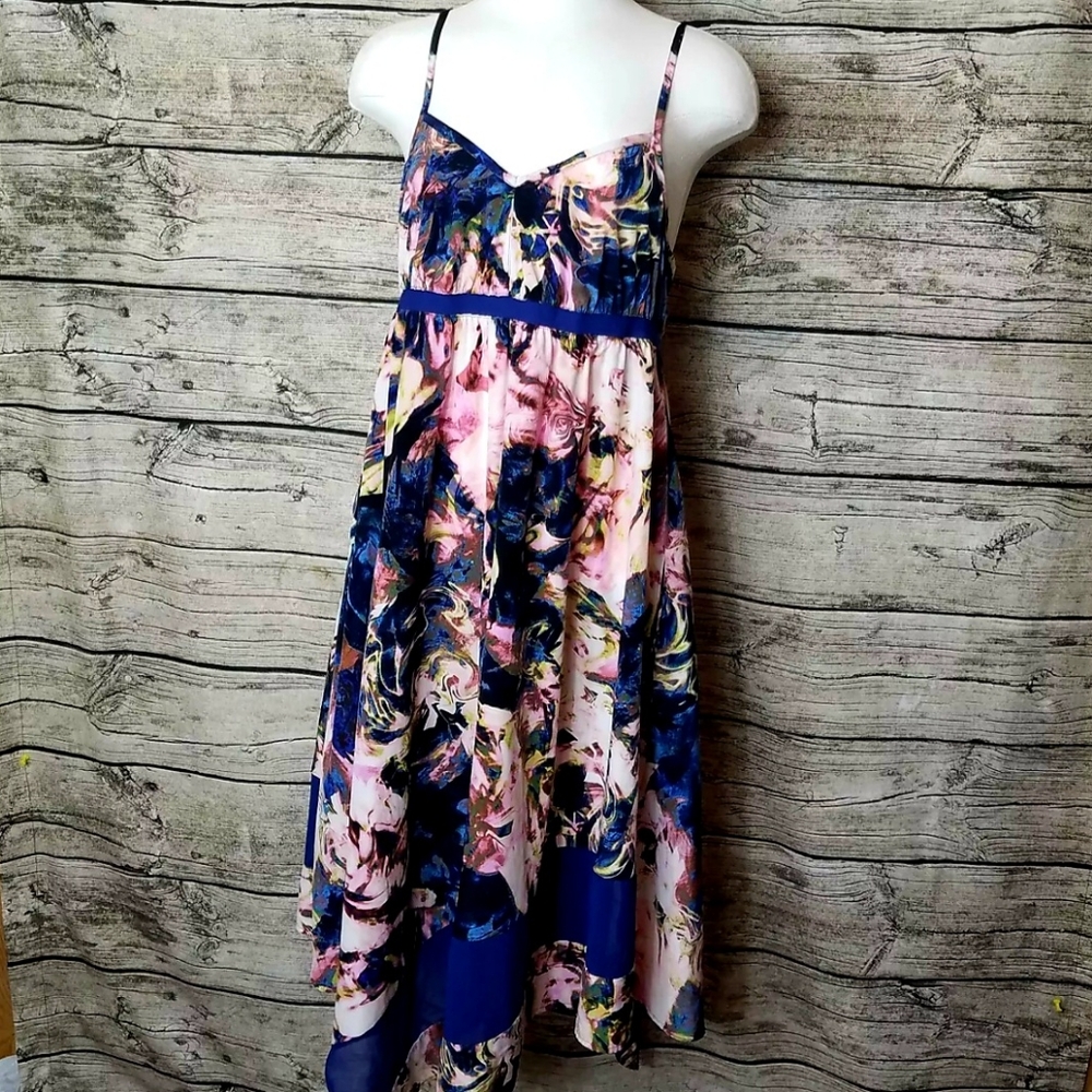 Simply Vera Wang BOHO LONG Dress - Petite Size PS |  Stylish Sheer Panel